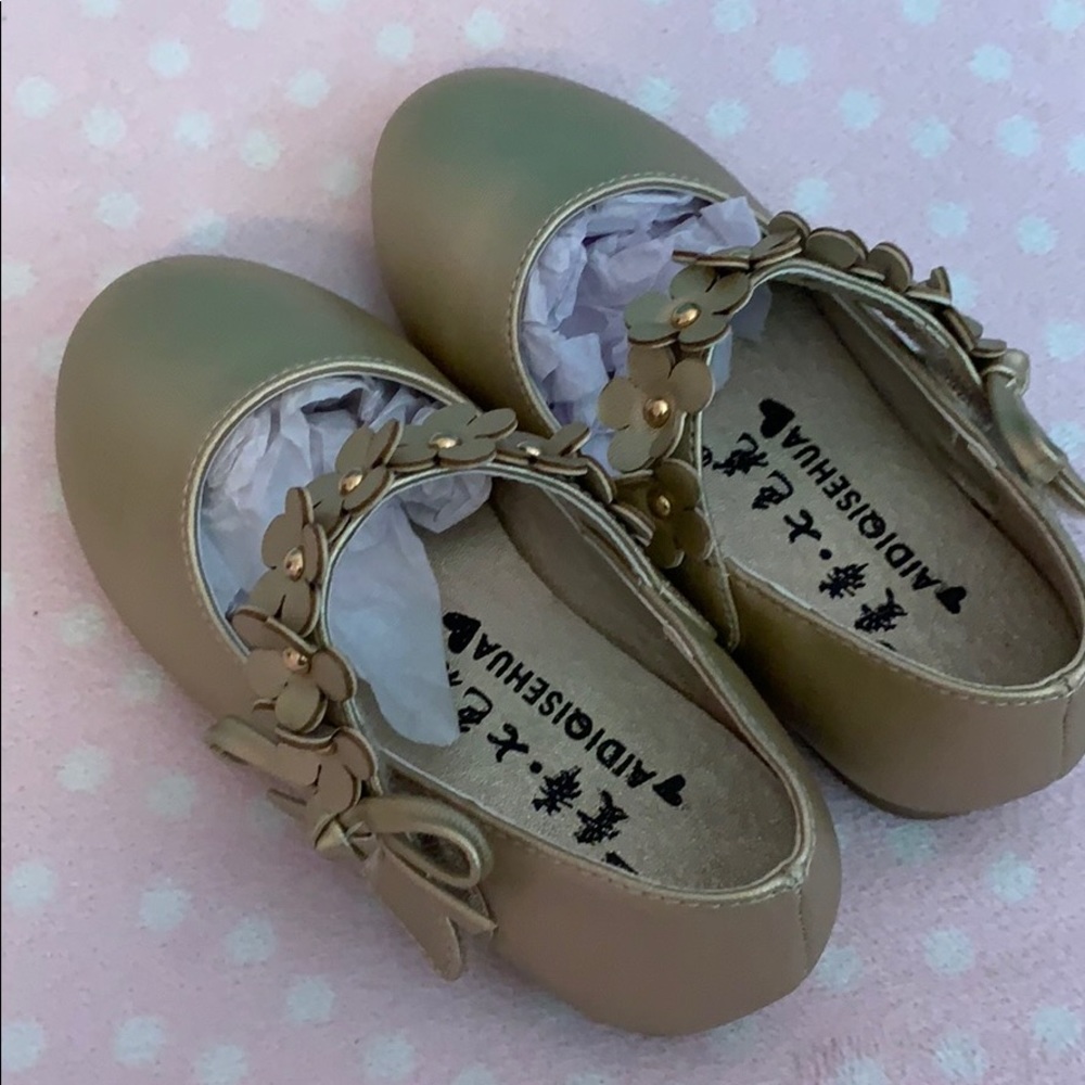 Brand new gold shoes